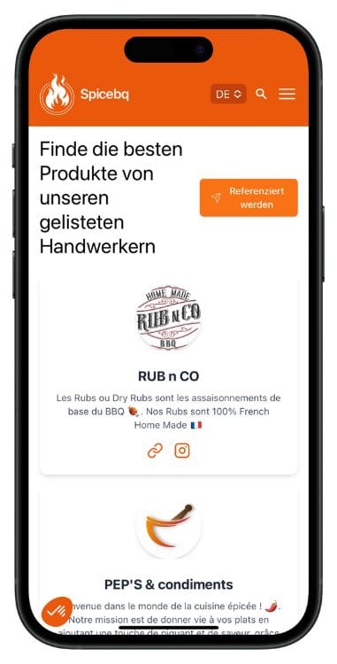 Spicebq ist auch ein Verzeichnis der besten Handwerker.